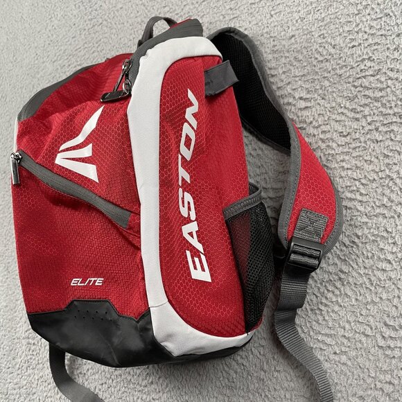 Easton Baseball Elite Softball Backpack Red Grey White - Picture 3 of 9